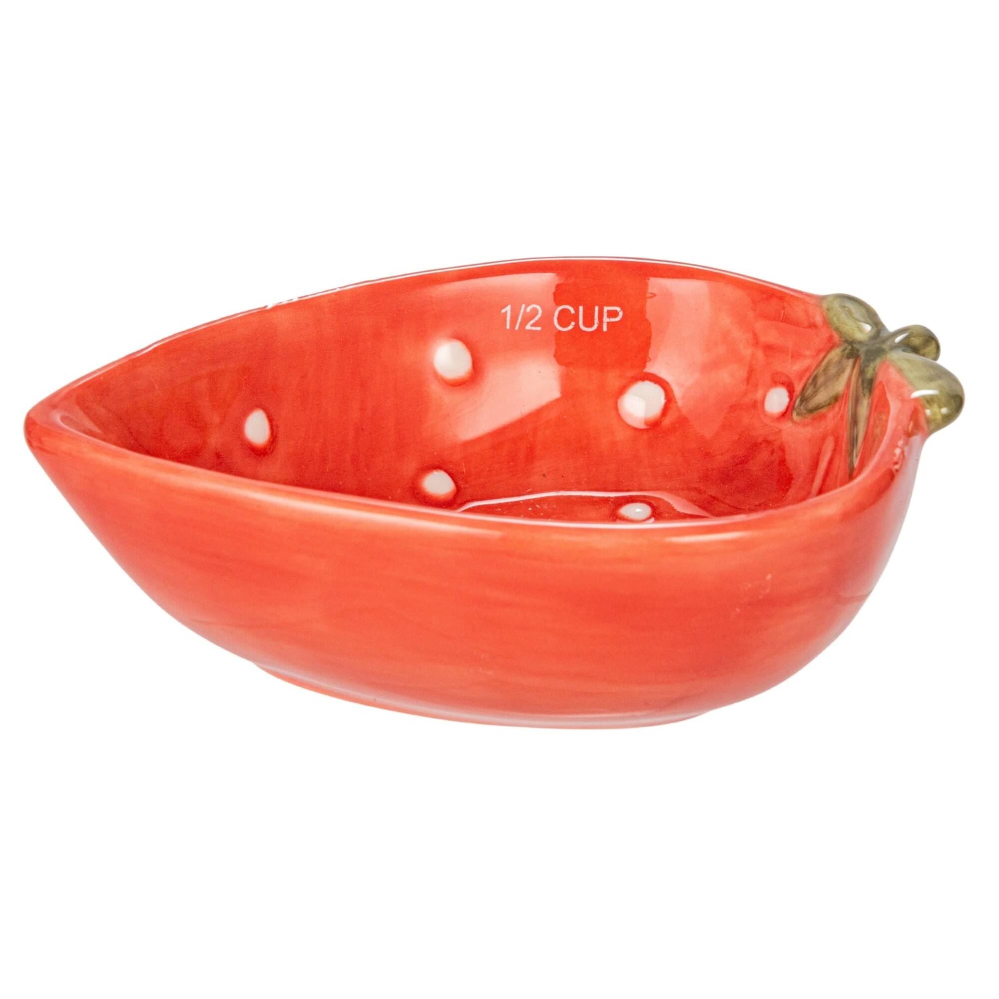 Hello Honey® Strawberry Stoneware Measuring Cups Set